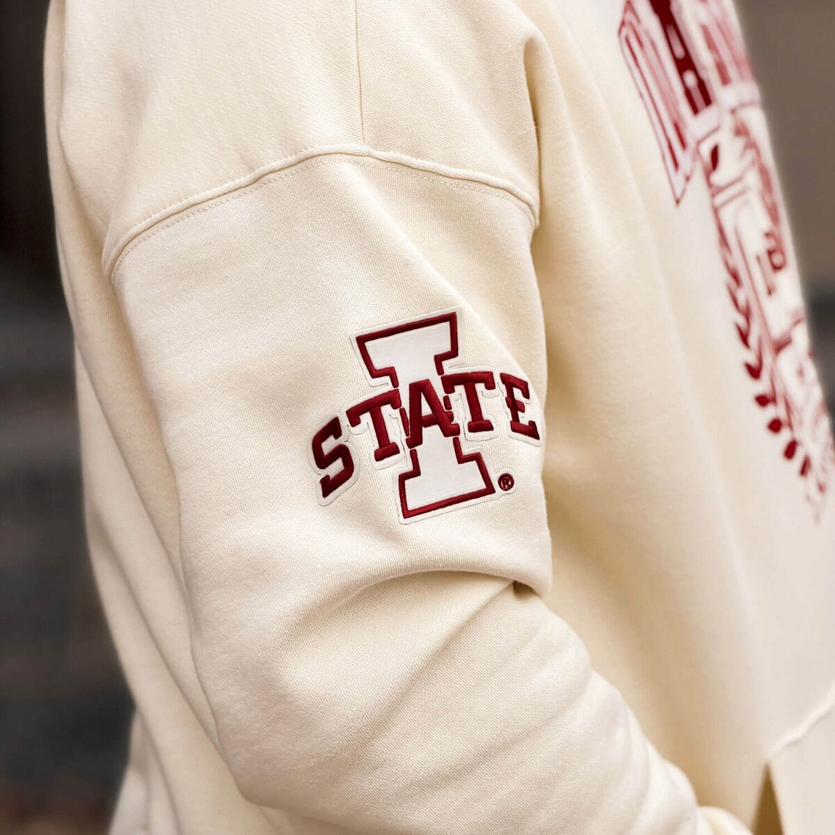 Pro Standard Iowa State Crest Cream Hoodie